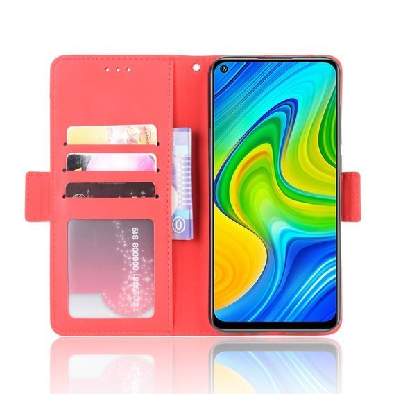 Pattintható tok a Xiaomi Redmi Note 9, Card Slot, piros