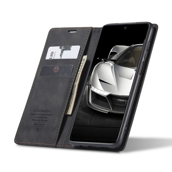 Pattintható tok a Xiaomi do Redmi Note 9s / 9 Pro, Caseme Wallet, fekete
