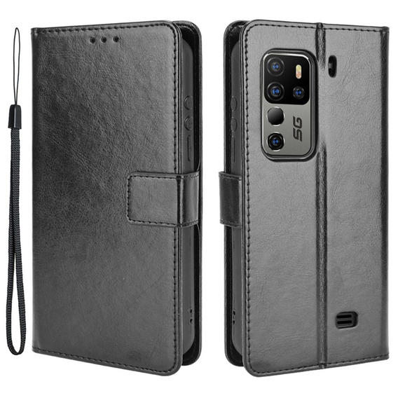 Pattintható tok a uleFone Armor 11 5G/Armor 11T 5G, Crazy Horse Wallet, fekete