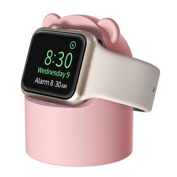 Silikonowa podstawka do ładowania Apple Watch 1/2/3/4/5/6/7/8/SE/Ultra, Różowa