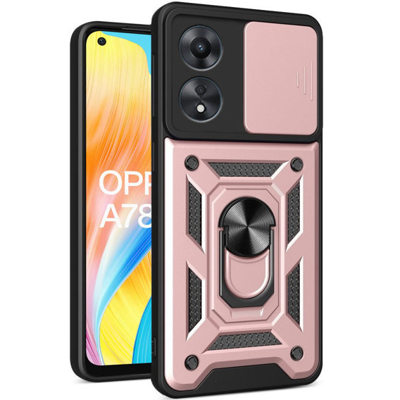 Telefontok a Oppo A78 4G, CamShield Slide, rózsaszín rose gold