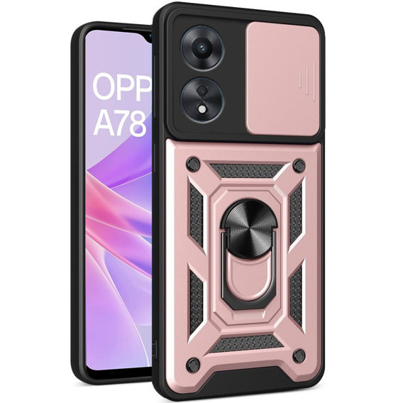 Telefontok a Oppo A78 5G, CamShield Slide, rózsaszín rose gold