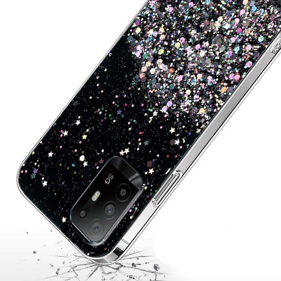 Telefontok a Oppo Reno5 Z / F19 Pro Plus, Glittery, fekete