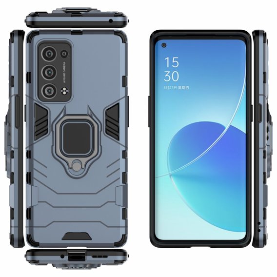 Telefontok a Oppo Reno6 Pro 5G / Pro+ 5G, Kickstand Ring, kék