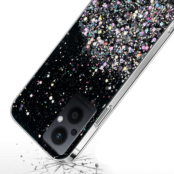 Telefontok a Oppo Reno7 Lite 5G, Glittery, fekete