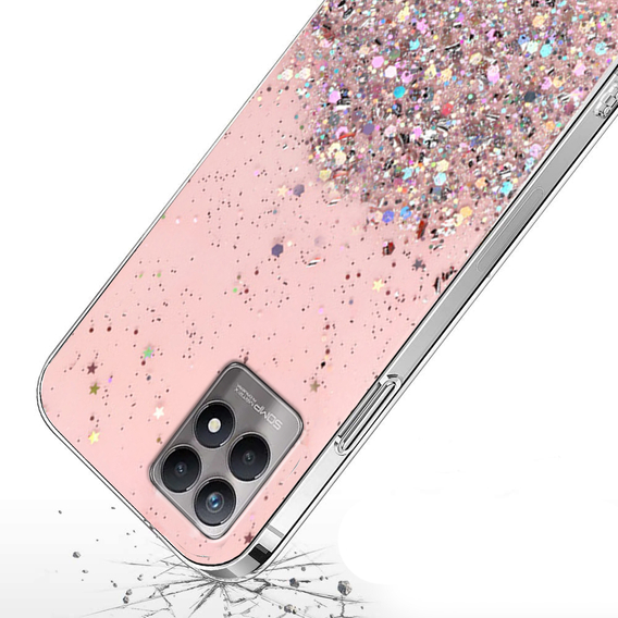 Telefontok a Realme 8i, Glittery, rózsaszín