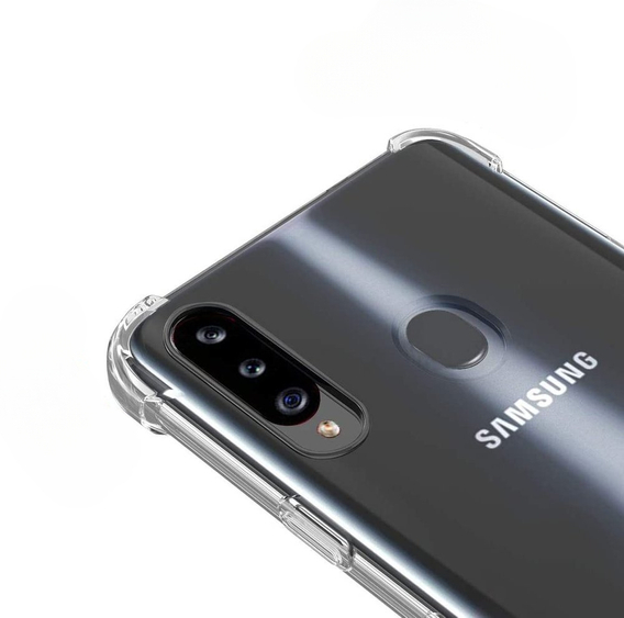 Telefontok a Samsung Galaxy A20S, Dropproof, átlátszó