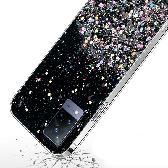 Telefontok a Vivo V21 5G, Glittery, fekete