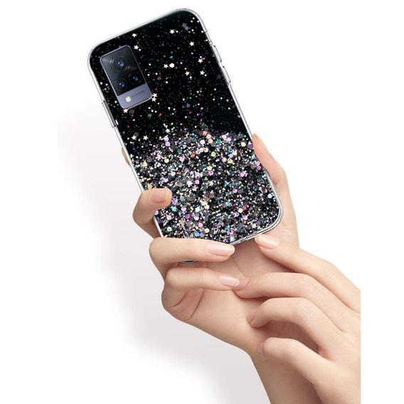 Telefontok a Vivo V21 5G, Glittery, fekete