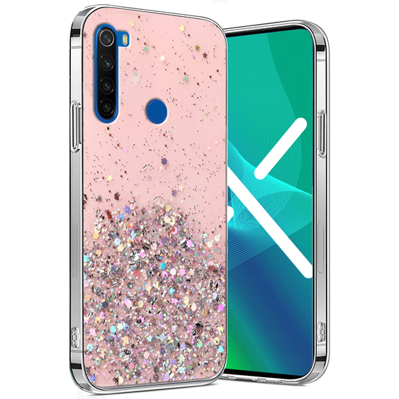 Telefontok a Xiaomi Redmi Note 8T, Glittery, rózsaszín