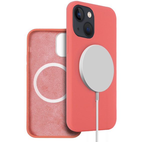 Telefontok a iPhone 13 mini, Silicone MagSafe, rózsaszín