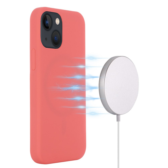 Telefontok a iPhone 13 mini, Silicone MagSafe, rózsaszín