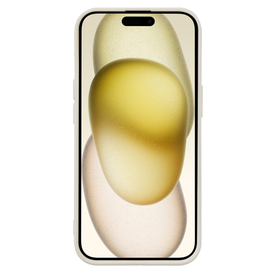 Telefontok a iPhone 15 Plus, Silicone Lite, bézs színű