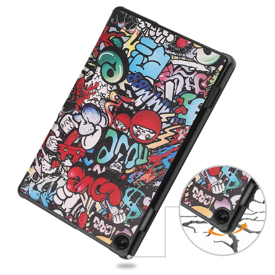 Tok Lenovo Tab M10 10.1 Gen 3 TB-328FU/TB-328XU, Smartcase, graffiti