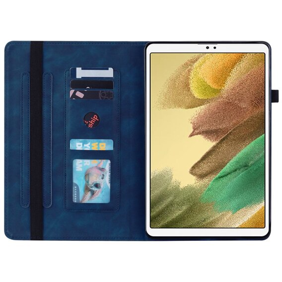 Tok Samsung Galaxy Tab A7 Lite, Wallet Pen Slot, kék