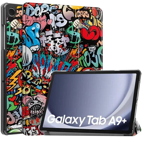 Tok Samsung Galaxy Tab A9+, Smartcase, graffiti