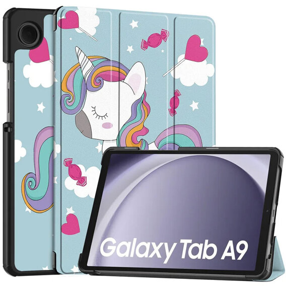 Tok Samsung Galaxy Tab A9, Smartcase, unicorn