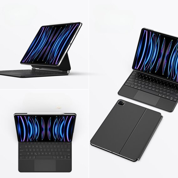 Tok + billentyűzet Xiaomi Pad 6 / Pad 6 Pro, Dux Ducis Keyboard TouchPad, fekete