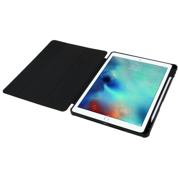 Tok iPad 10.2 2021 / 2020 / 2019, Smartcase Hybrid, tolltartó résszel, fekete