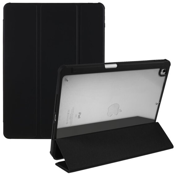 Tok iPad 10.2 2021 / 2020 / 2019, Smartcase Hybrid, tolltartó résszel, fekete