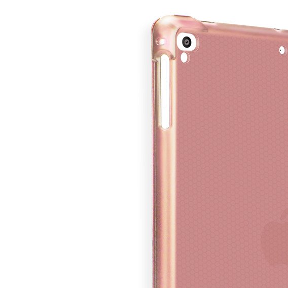Tok iPad 9.7 2018 / 2017/ Air / Air 2, Smartcase tolltartóval, rózsaszín rose gold