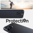 2x ERBORD OPTIK Pro edzett üveg iPhone 15 Pro/15 Pro Max kamera számára, kék