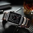 Bransoleta do Apple Watch 1/2/3/4/5/6/7/8/SE/ULTRA 42/44/45/49MM, Czarna / Różowe złoto