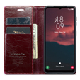 CASEME flip tok Samsung Galaxy A34 5G, Waxy Textured, piros