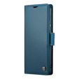 CASEME flip tok Samsung Galaxy A54 5G, Litchi Wallet, kék
