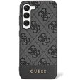 GUESS Telefontok a Samsung Galaxy S24, 4G Bottom Stripe, szürke