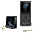 GUESS Telefontok a Samsung Galaxy Z Flip 5 Charms Collection Hardcase, 4G Charms Collection Hardcase, szürke