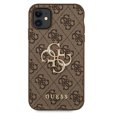 GUESS Telefontok a iPhone 11, 4G Big Metal Logo, barna