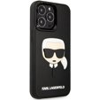 Karl Lagerfeld Telefontok a iPhone 13 Pro, 3D Rubber Karl's Head, fekete