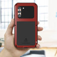 Love Mei Telefontok a Samsung Galaxy S23, armored with glass, piros