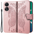 Pattintható tok a Oppo A78 5G, Butterfly, rózsaszín rose gold