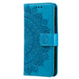 Pattintható tok a Samsung Galaxy A15, Mandala Flower, kék + 9H üveg 