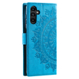 Pattintható tok a Samsung Galaxy A15, Mandala Flower, kék + 9H üveg 