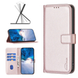 Pattintható tok a Samsung Galaxy A25 5G, BINFEN Wallet, rózsaszín rose gold + 9H üveg 