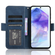 Pattintható tok a Samsung Galaxy A55 5G, Card Slot, kék