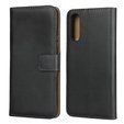 Pattintható tok a Sony Xperia 10 II, Case Genuine Leather, fekete