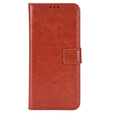 Pattintható tok a T Phone 2 5G, Crazy Horse Wallet, barna