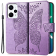 Pattintható tok a Xiaomi Poco F5, Butterfly, lila