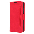 Pattintható tok a Xiaomi Redmi 13, Card Slot, piros