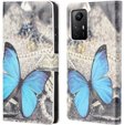 Pattintható tok a Xiaomi Redmi Note 12S, Wallet Butterfly, kék