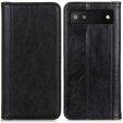 Telefontok a Google Pixel 7a, Wallet Litchi Leather, fekete