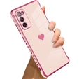 Telefontok a Samsung Galaxy S20 FE, Electro heart, rózsaszín rose gold