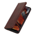 Telefontok a Xiaomi Redmi Note 13 Pro 5G, Wallet Litchi Leather, barna