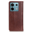 Telefontok a Xiaomi Redmi Note 13 Pro 5G, Wallet Litchi Leather, barna