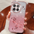 Tok OnePlus 12 5G, Glitter Flower, rózsaszín rose gold