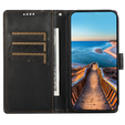 Tok patenttal a Realme 12 Pro 5G / 12 Pro+ 5G, Leather Line Wallet, fekete